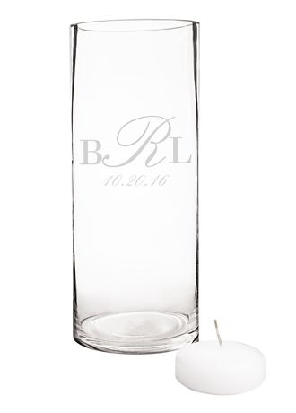 Personalized Monogram Floating Unity Candle David's Bridal